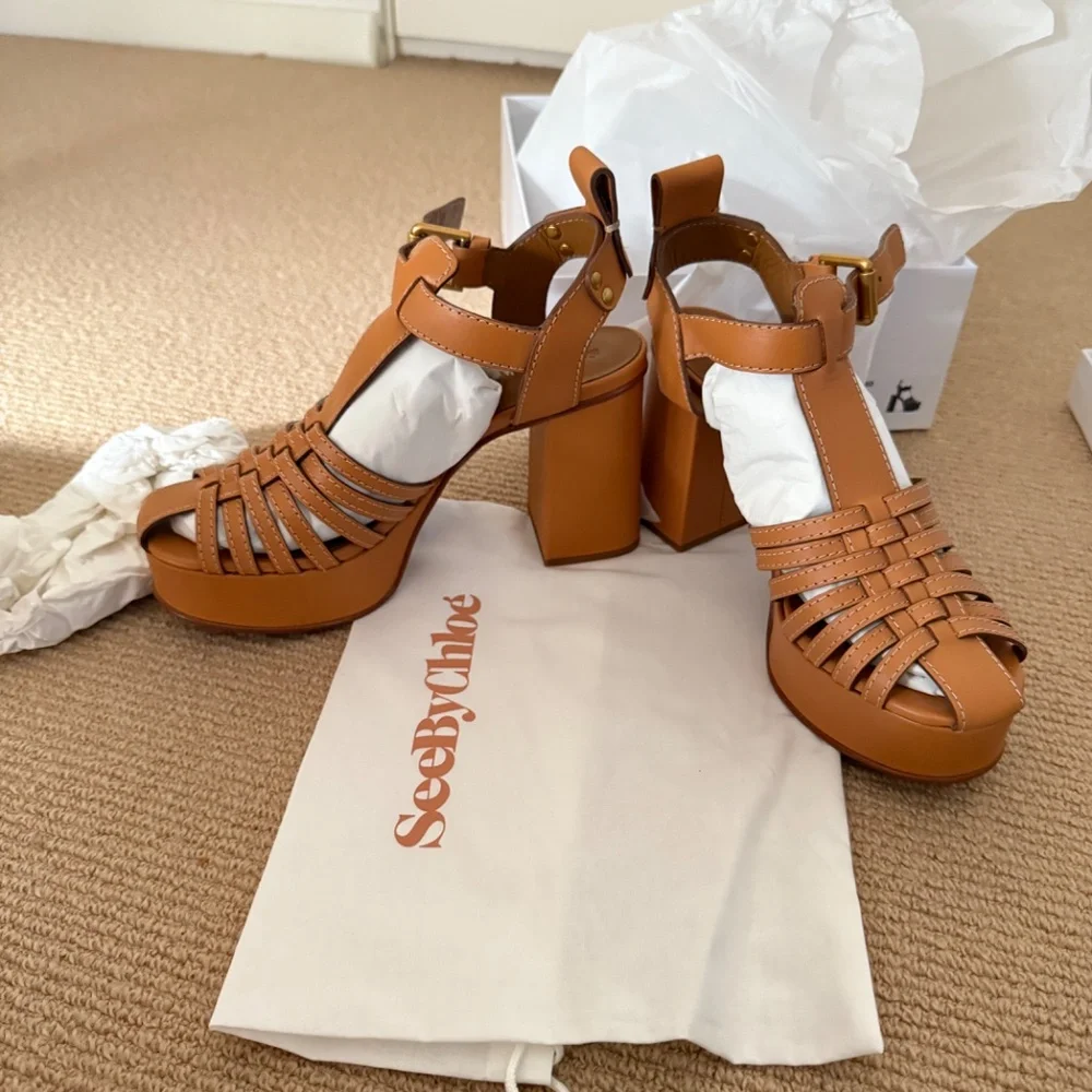 SEE BY CHLOE CILA SANDAL in SAND - NEW IN BOX - Picture 9 of 11